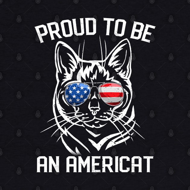 American Cat Shirt, 4th Of July Proud To Be Americat Women by nikolay